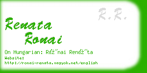 renata ronai business card